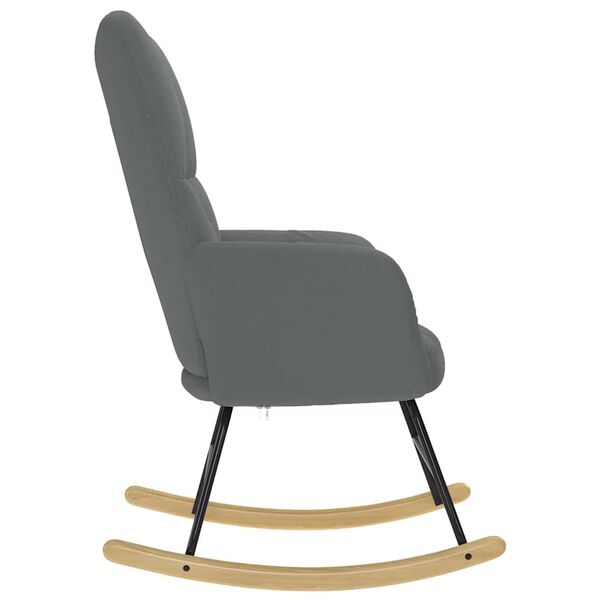 vidaXL Cadeira de baloi&ccedil;o tecido cinzento-escuro