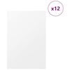 vidaXL Pain&eacute;is de Decora&ccedil;&atilde;o 12 pcs Branco 40 x 60 x 0,27 cm