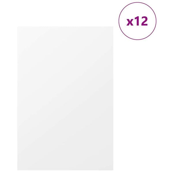 vidaXL Pain&eacute;is de Decora&ccedil;&atilde;o 12 pcs Branco 40 x 60 x 0,27 cm