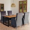vidaXL 5 pcs conjunto de jantar para jardim cinzento