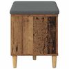 vidaXL Banco de Hall com almofada Madeira antiga 60 x 38 x 46 cm