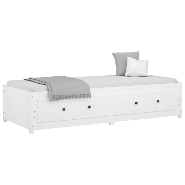 vidaXL Sof&aacute;-cama sem colch&atilde;o 80x200 cm madeira de pinho maci&ccedil;a branco