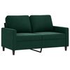 vidaXL Sof&aacute; de 2 lugares 120 cm veludo verde-escuro