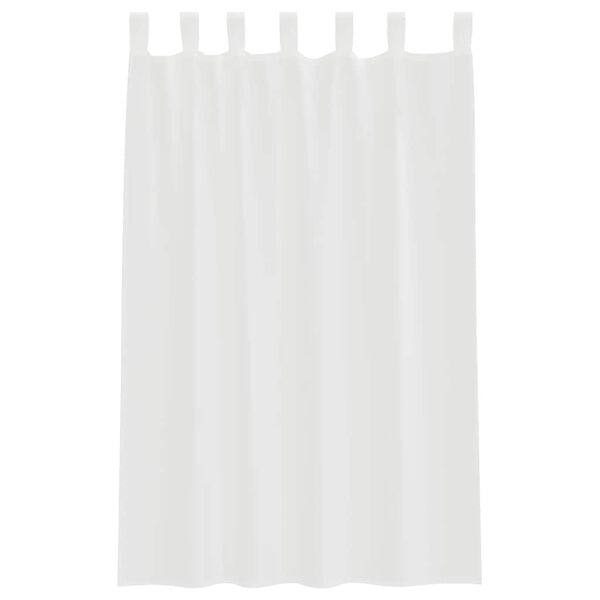 vidaXL Cortinas de voile com la&ccedil;os 2 pcs branco 140x175 cm