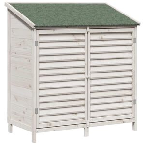 vidaXL Galp&atilde;o de Jardim com telhado Branco 106 x 56 x 113,5 cm