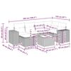 vidaXL 7 pcs conjunto de sof&aacute;s p/ jardim com almofad&otilde;es vime PE bege