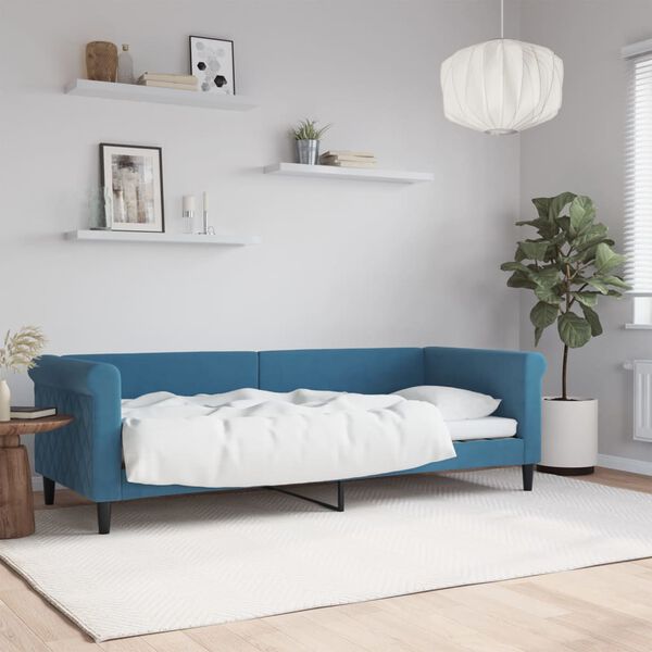 vidaXL Sof&aacute;-cama 80x200 cm veludo azul