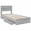 vidaXL Cama com Armazenamento com cabeceira Cinza Sonoma 75 x 190 cm