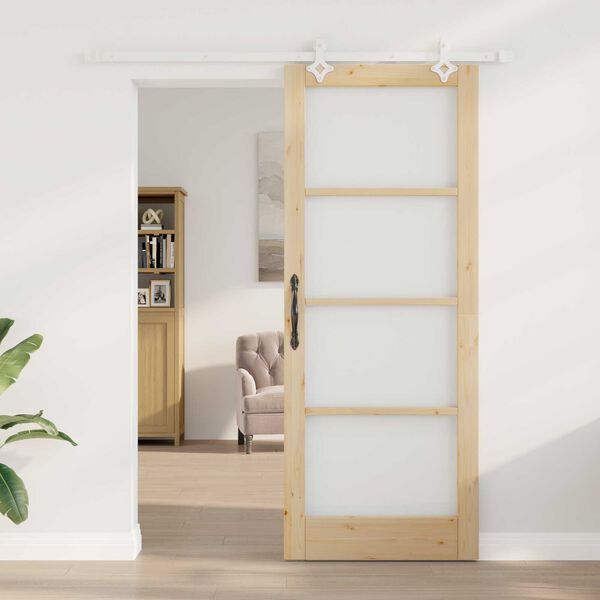 vidaXL Porta Deslizante Natural 83 x 211 cm