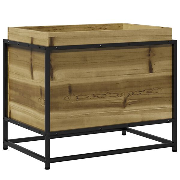 vidaXL Vaso/floreira de jardim 60x40x50 cm madeira de pinho impregnada