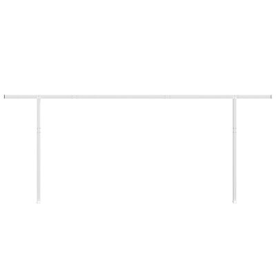 vidaXL Conjunto de postes para toldo 600x245 cm ferro branco