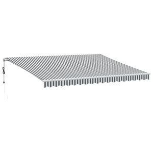 vidaXL Toldo retr&aacute;til autom&aacute;tico com LED 450x350 cm antracite/branco