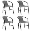 vidaXL Cadeiras de jardim 4 pcs vime pl&aacute;stico e a&ccedil;o 110 kg
