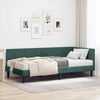 vidaXL Estrutura de Cama de Canto com Colch&atilde;o 2 pcs Verde Veludo