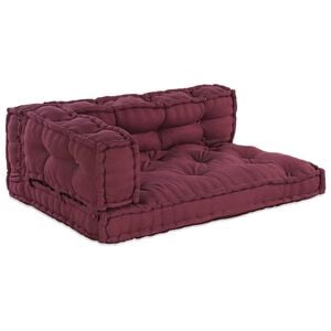 vidaXL Travesseiro para Sof&aacute; Pallet 3 unid. Tecido Maroons