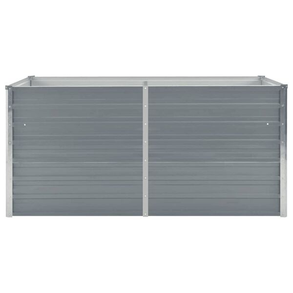 vidaXL Canteiro de jardim elevado 160x80x77cm a&ccedil;o galvanizado cinzento