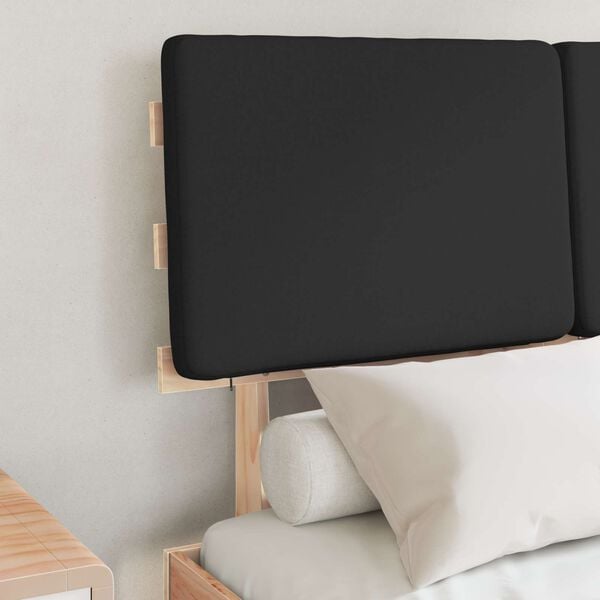 vidaXL Estrutura de Cama com Cabeceira Estofada Preto 120 x 200 cm