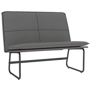 vidaXL Banco 100x75x76 cm couro artificial cinzento