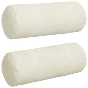 vidaXL Almofadas de Apoio 2 pcs Creme Ø 15 x 40 cm