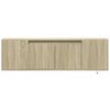 vidaXL M&oacute;vel de parede p/ TV c/luzes LED 135x31x39,5cm carvalho sonoma