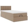 vidaXL Cama otomana com colch&atilde;o 90x190 cm couro artificial cappucino