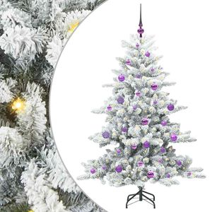 vidaXL &Aacute;rvore de Natal Articulada Artificial Branco 150 cm PVC e A&ccedil;o