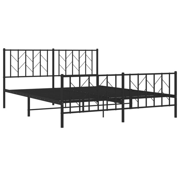 vidaXL Estrutura de cama sem colch&atilde;o com p&eacute;s 160x200 cm preto