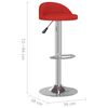vidaXL Bancos de bar 2 pcs couro artificial vermelho tinto