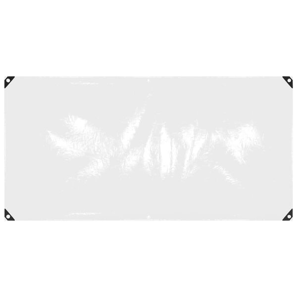 vidaXL Lona com Olhais Transparente 1 x 2 m Polietileno