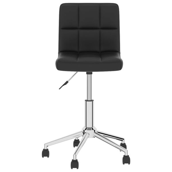 vidaXL Cadeiras de jantar girat&oacute;rias 2 pcs couro artificial preto