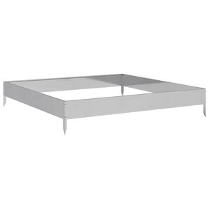 vidaXL Canteiro elevado de jardim 100x100x18,5 cm a&ccedil;o galvanizado