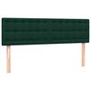 vidaXL Cama box spring c/ colch&atilde;o e LED 160x210 cm veludo verde escuro