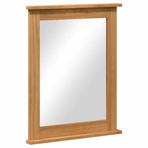 vidaXL Espelho Retangular com espelho VIGO Marrom mel 55,5 x 5 x 70 cm