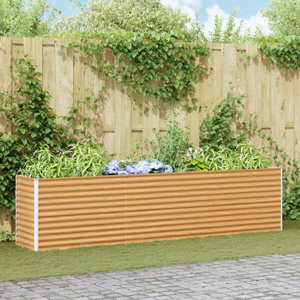 vidaXL Canteiro de jardim elevado 290 x 50 x 68 cm A&ccedil;o Galvanizado