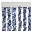 vidaXL Cortina anti-insetos 90x200 cm chenille azul e branco