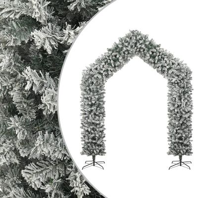 vidaXL Grinalda de Natal com flocos de neve 270 cm