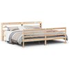 vidaXL Estrutura de cama com cabeceira 200x200 cm pinho maci&ccedil;o