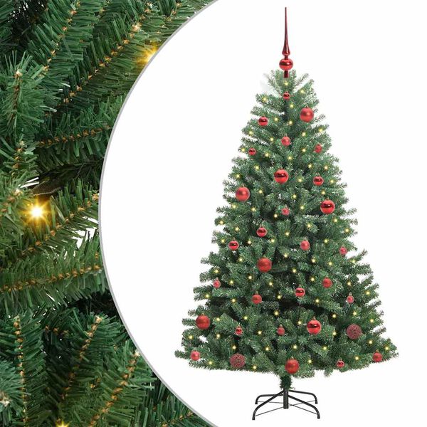 vidaXL Árvore de Natal Articulada Artificial Verde 150 cm PVC e Metal