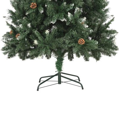 vidaXL Árvore Natal artificial pré-iluminada c/ bolas 210 cm