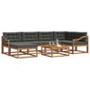 vidaXL Conjunto de Sof&aacute;s para Exterior 7 pcs Natural e Antracite