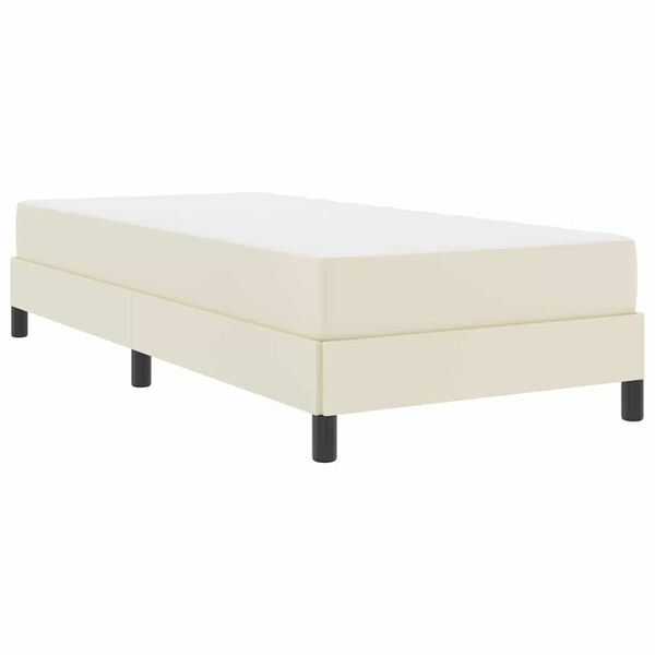 vidaXL Estrutura da Cama com colchão Creme 100 x 200 cm tecido