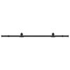 vidaXL Kit de ferragens para porta deslizante 200 cm a&ccedil;o preto