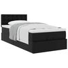 vidaXL Cama otomana com colch&atilde;o 100x200 cm couro artificial preto