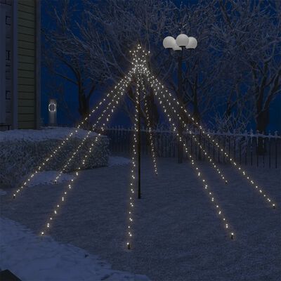 vidaXL Iluminação cascata p/ árvore Natal int/ext 400 luzes LED 2,5 m