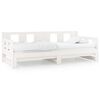 vidaXL Estrutura sof&aacute;-cama de puxar 2x(90x200) cm pinho maci&ccedil;o branco