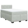 vidaXL Cama boxspring c/ colch&atilde;o 120x200 cm veludo cinzento-claro
