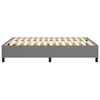 vidaXL Estrutura de cama com molas 140x200 cm tecido cinzento-escuro