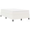vidaXL Cama Box Creme e Branco 120 x 190 cm Tecido de Veludo Cotele