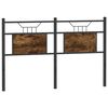 vidaXL Cabeceira de cama 137 cm derivados madeira/a&ccedil;o carvalho fumado