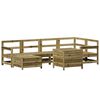 vidaXL 7 pcs conjunto sof&aacute;s jardim madeira de pinho impregnada
